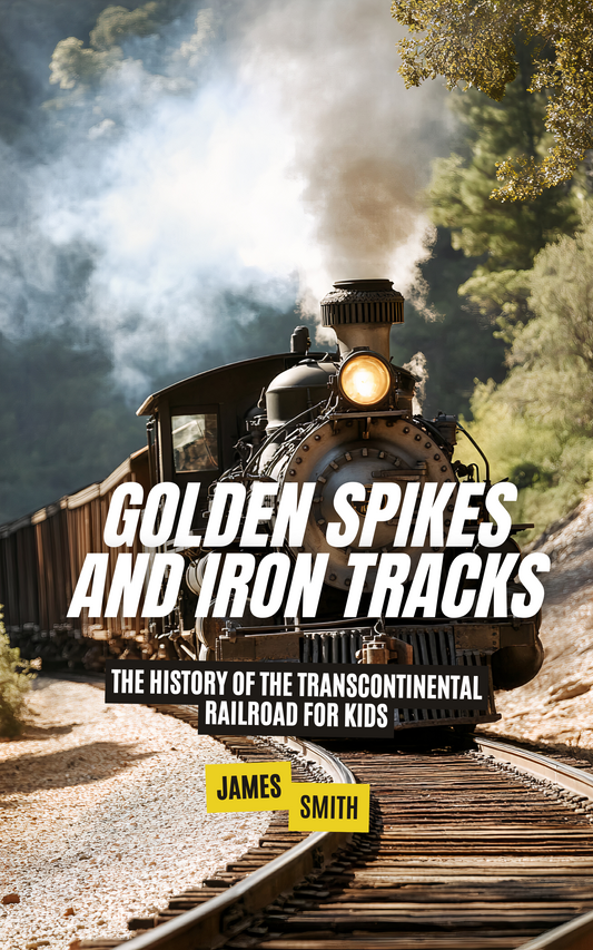Golden Spikes and Iron Tracks: The History of the Transcontinental Railroad For Kids